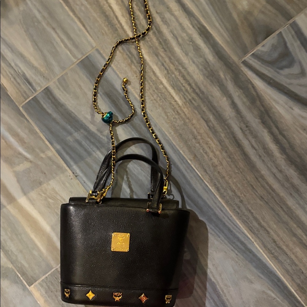 MCM Black Tote with Gold Detailing -Pristine Condition - Picture 4 of 16